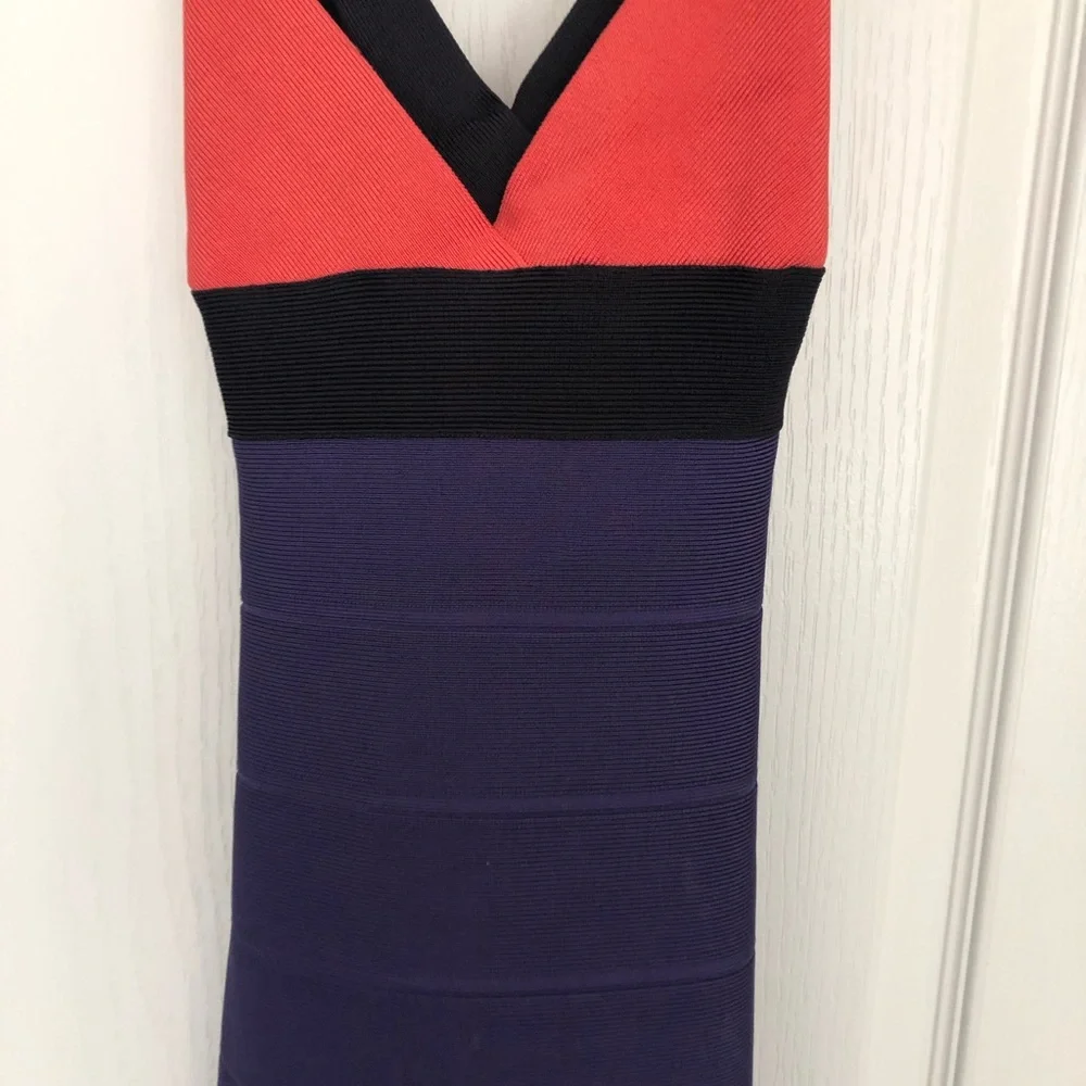 Herve Leger Purple and Orange Dress - Picture 3 of 7